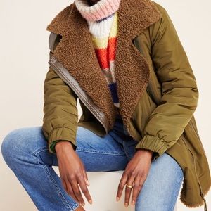 Anthropologie Sherpa-Lined Parka Jacket